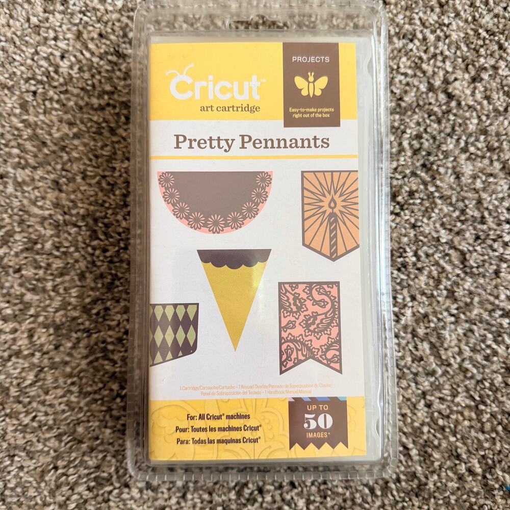 PRETTY PENNANTS Cricut Cartridge w/ Case & Overlay Complete NEW